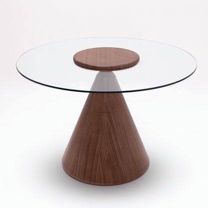 Kinder Round Glass Dining Table Brown - Urban Lifestyle General Trading LLC