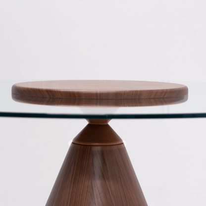 Kinder Round Glass Dining Table Brown - Urban Lifestyle General Trading LLC