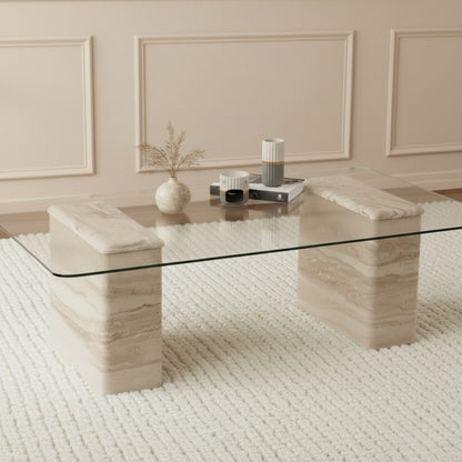 Latte Coffee Table Travertine - Urban Lifestyle Furniture