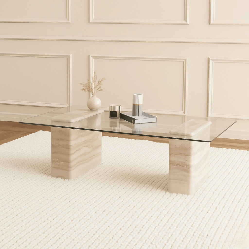 Latte Coffee Table Travertine - Urban Lifestyle Furniture