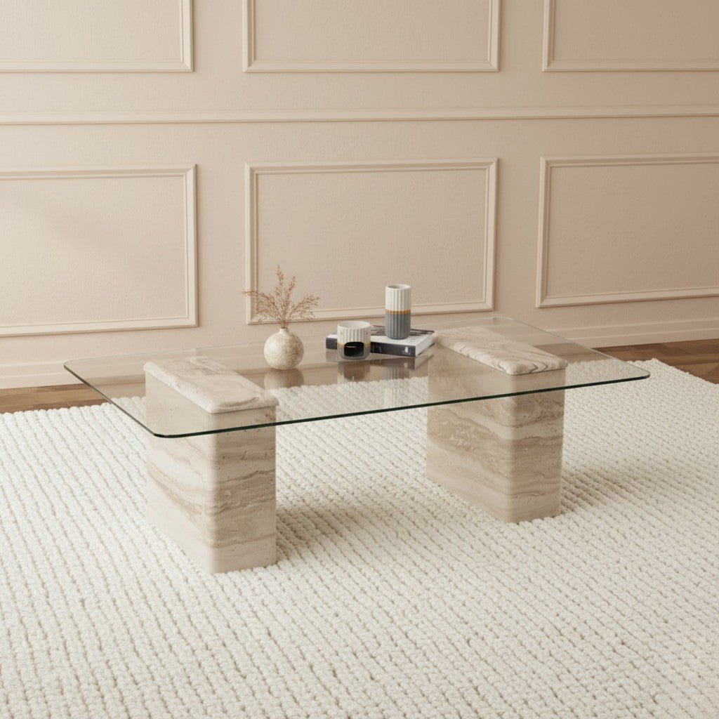 Latte Coffee Table Travertine - Urban Lifestyle Furniture