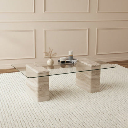 Latte Coffee Table Travertine - Urban Lifestyle Furniture