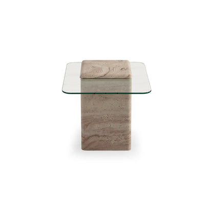 Latte Side Table Travertine - Urban Lifestyle Furniture