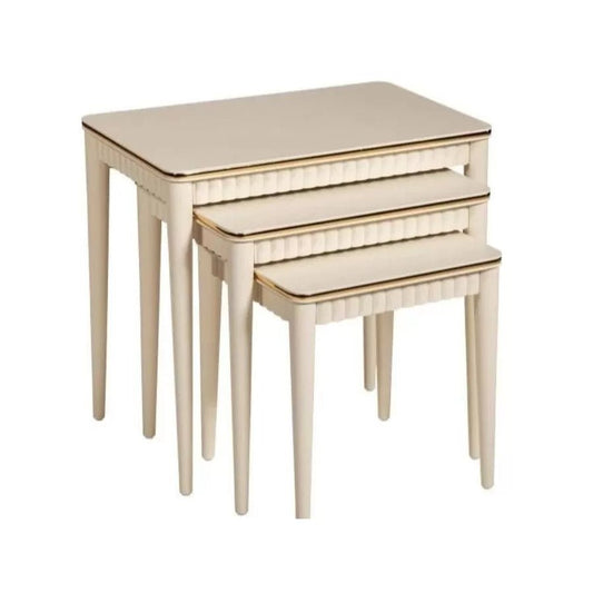 Lodos Cream Nesting Tables - Urban Lifestyle Furniture