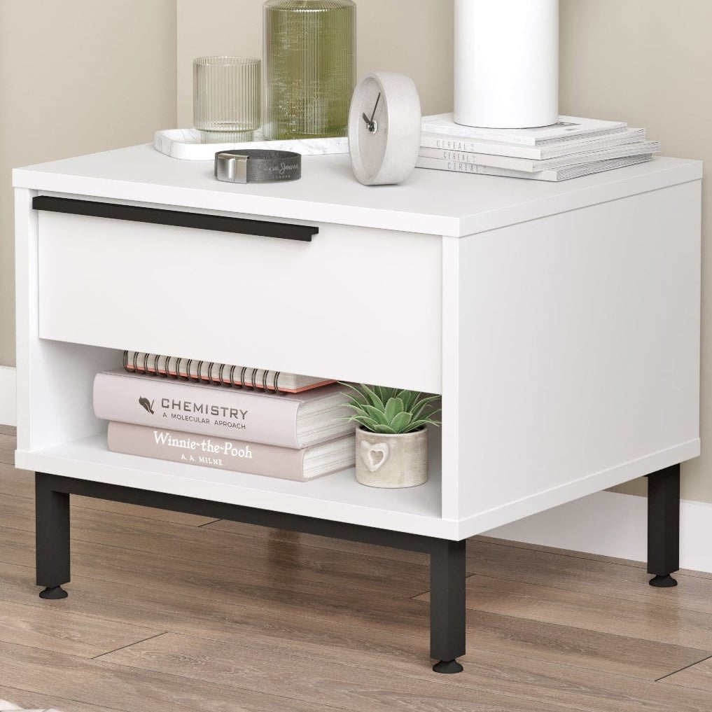 Lunara Bed Side Table White - Urban Lifestyle General Trading LLC