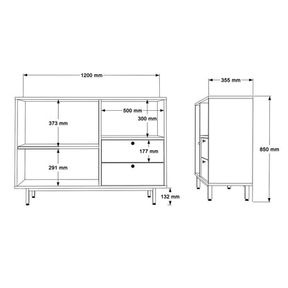 Lunaro Storage Cabinet with Shelves Large - Urban Lifestyle General Trading LLC