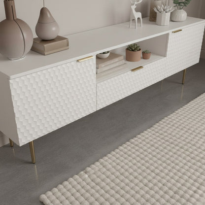 Lyla Tv Unit White 200cm - Urban Lifestyle Furniture