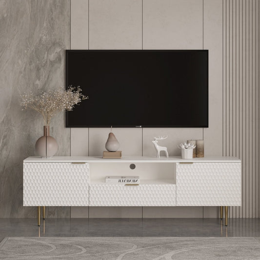 Lyla Tv Unit White 200cm - Urban Lifestyle Furniture Trading LLC