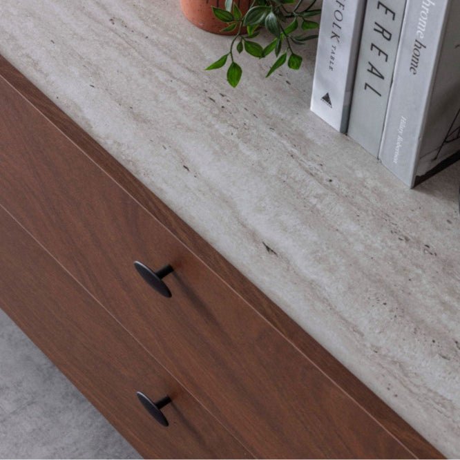 Malaga Tv Unit Walnut 200cm - Urban Lifestyle Furniture