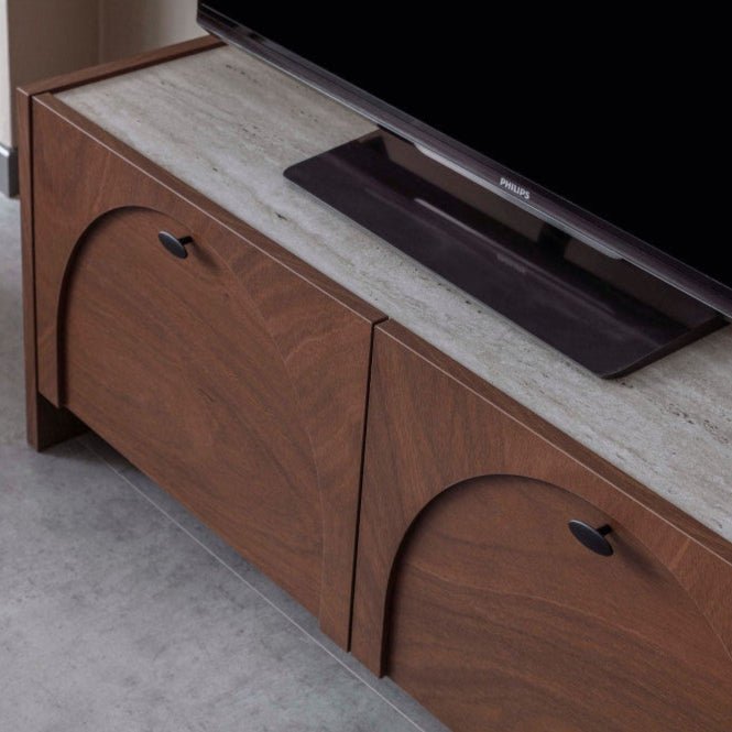 Malaga Tv Unit Walnut 200cm - Urban Lifestyle Furniture