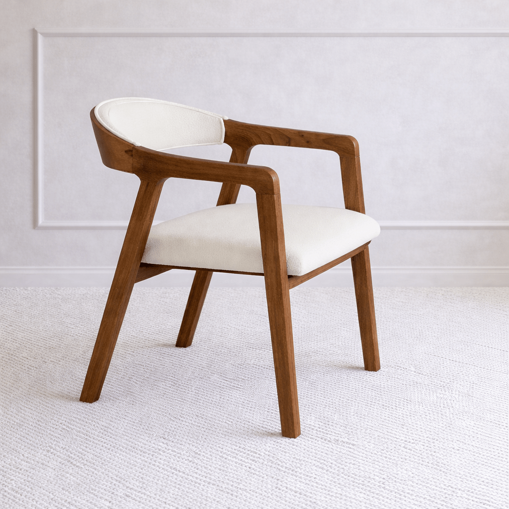 Mira Wood Armchair White - Urban Lifestyle