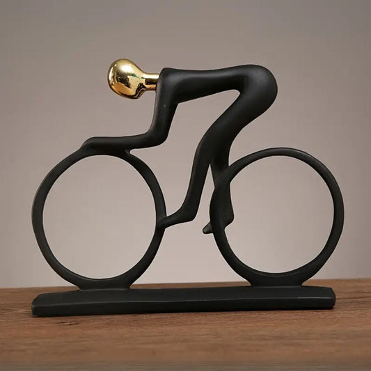 Modern Abstract Bicycle Rider Statue - Urban Lifestyle Furniture Trading LLC