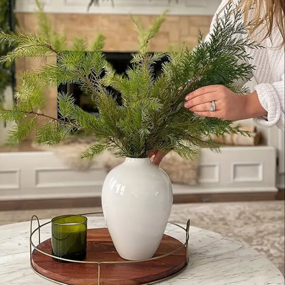Modern White Ceramic Vase - Urban Lifestyle Furniture Trading LLC