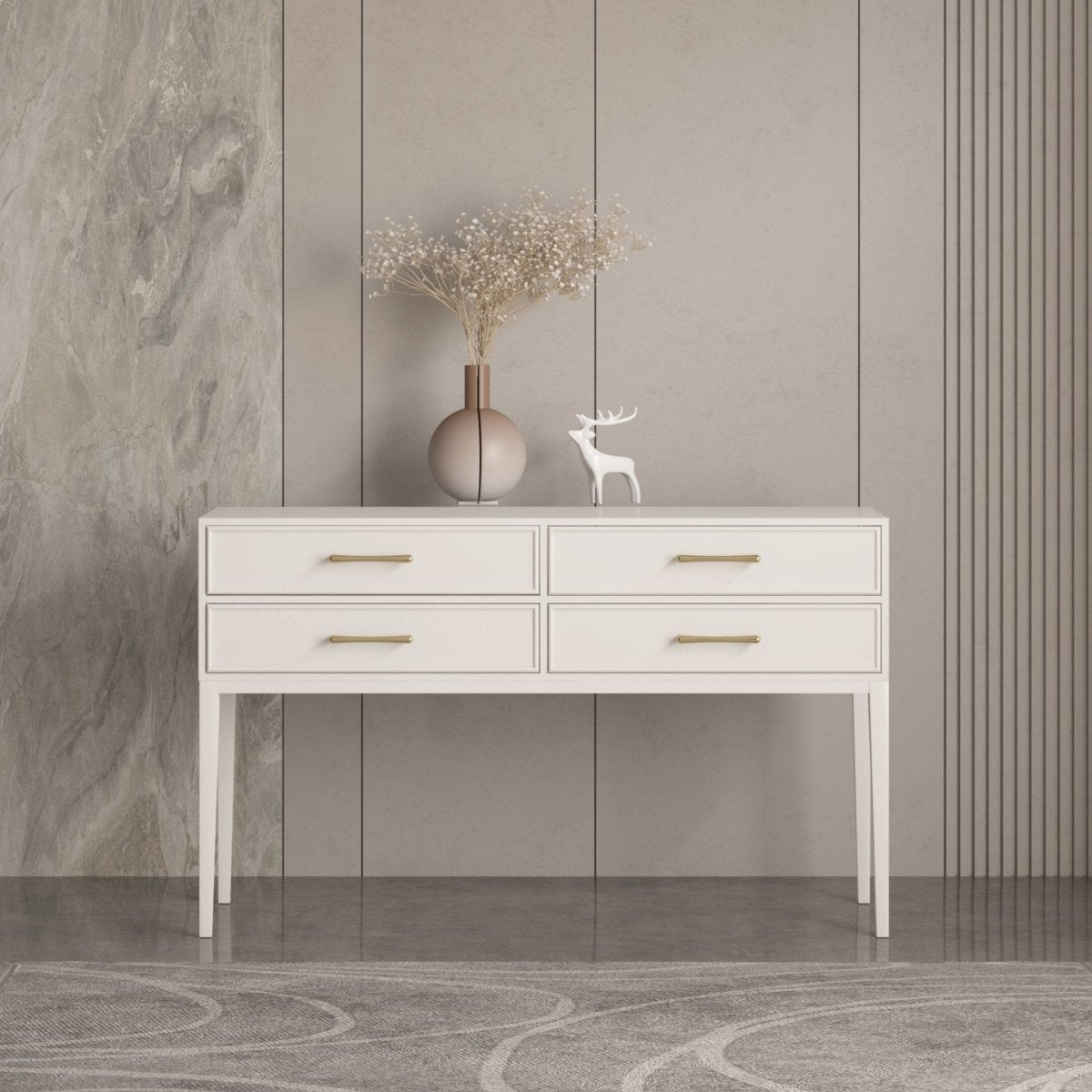 Moderno Console Table White - Urban Lifestyle Furniture Trading LLC