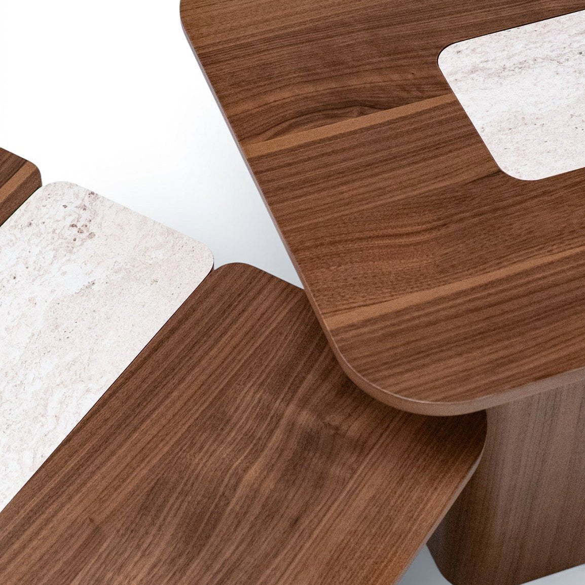 Namba Coffee Table Set Walnut - Urban Lifestyle General Trading LLC