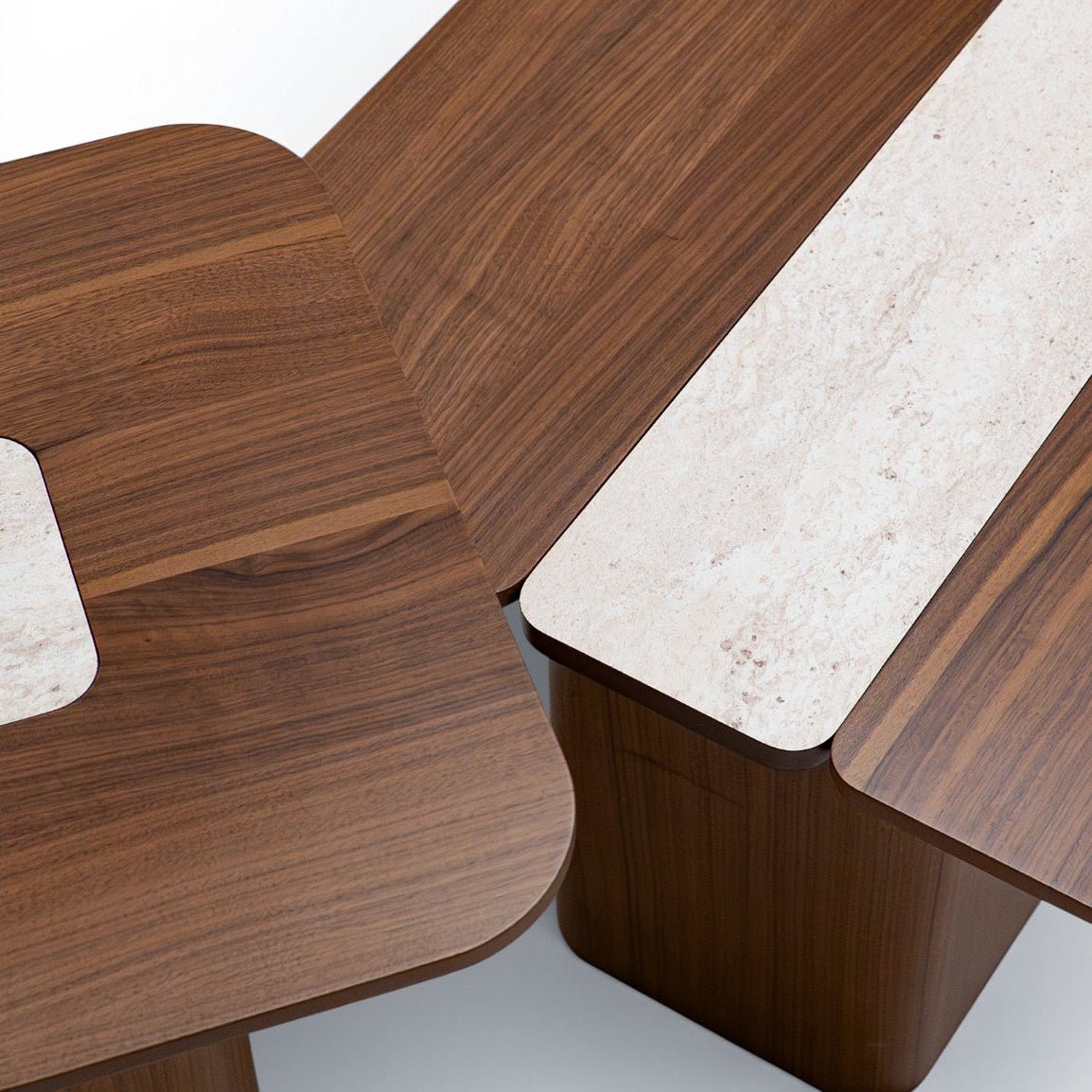 Namba Coffee Table Set Walnut - Urban Lifestyle General Trading LLC