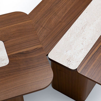 Namba Coffee Table Set Walnut - Urban Lifestyle General Trading LLC