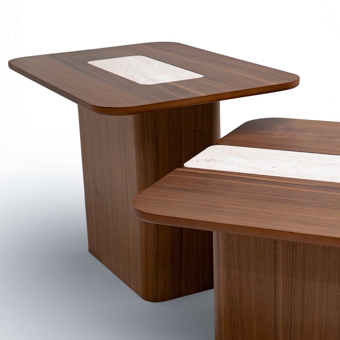 Namba Coffee Table Set Walnut - Urban Lifestyle General Trading LLC