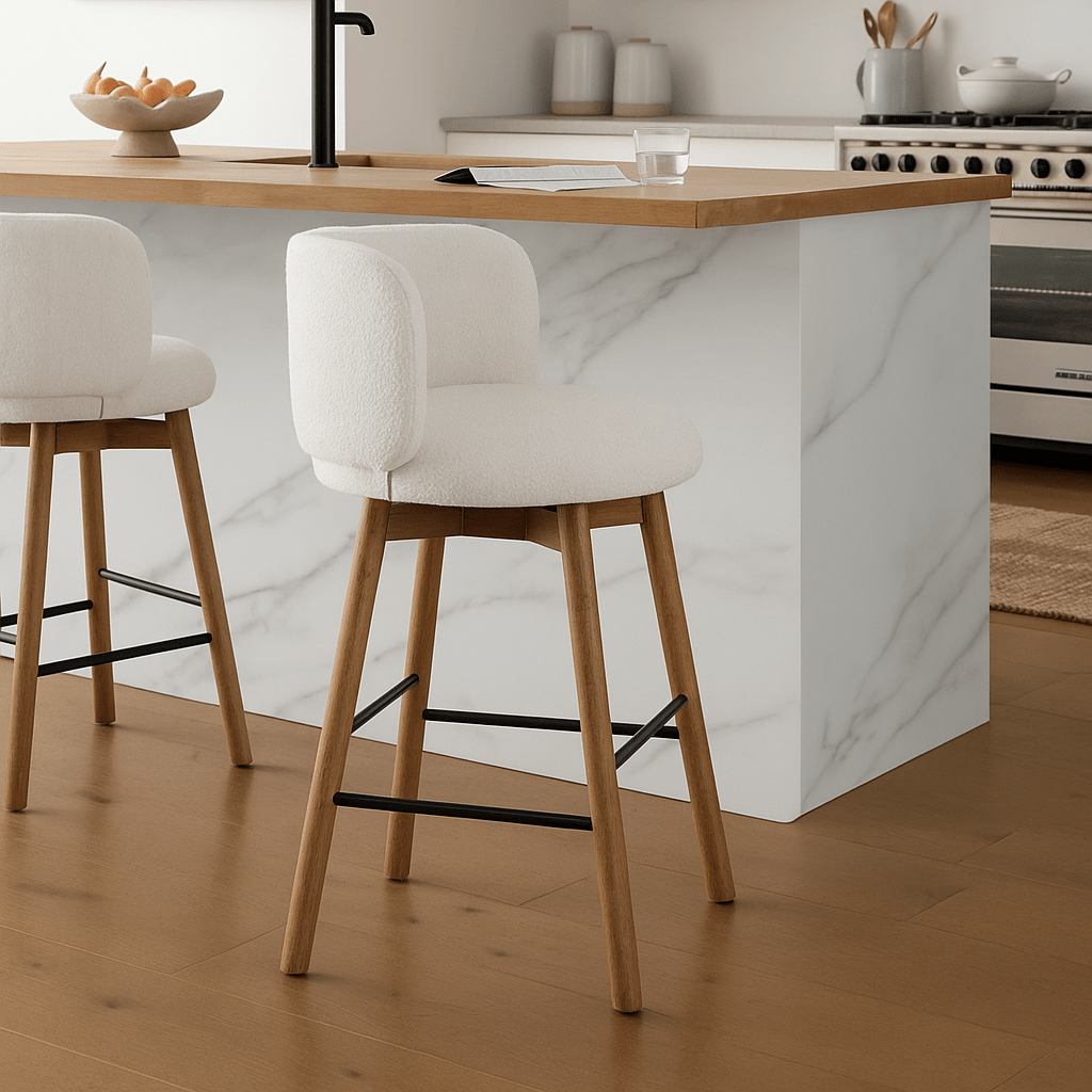 Nobu Wood Swivel Counter Chair - Urban Lifestyle Furniture