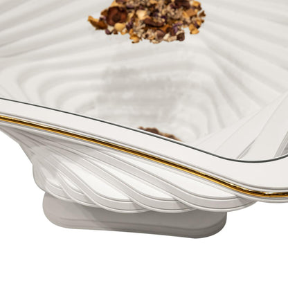 Noor Glass Top Coffee Table White