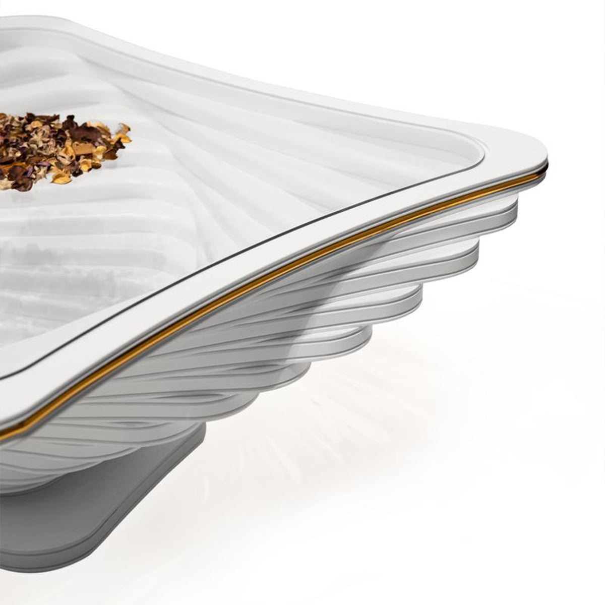 Noor Glass Top Coffee Table White