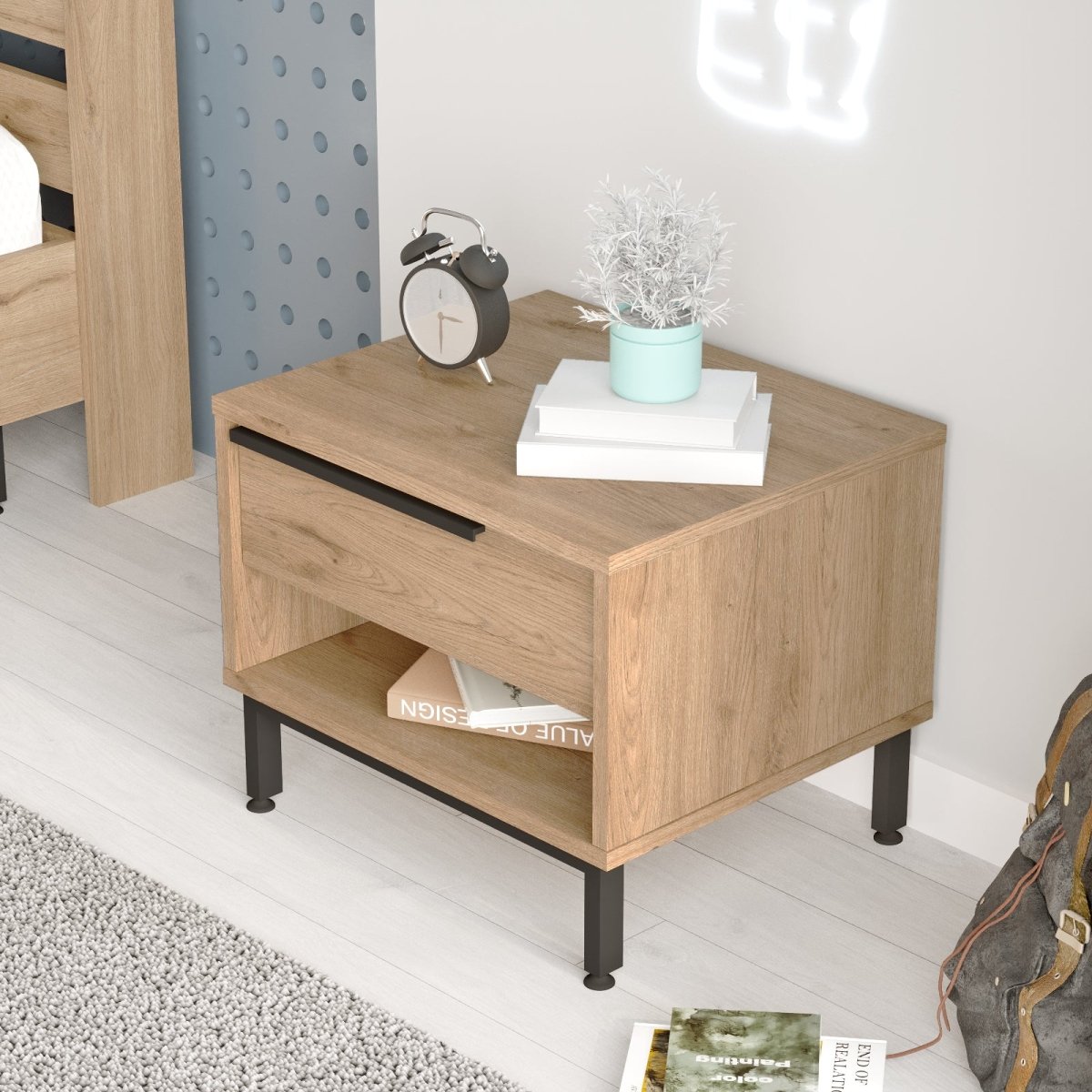 Nordic Wooden Bedside Table - Urban Lifestyle General Trading LLC