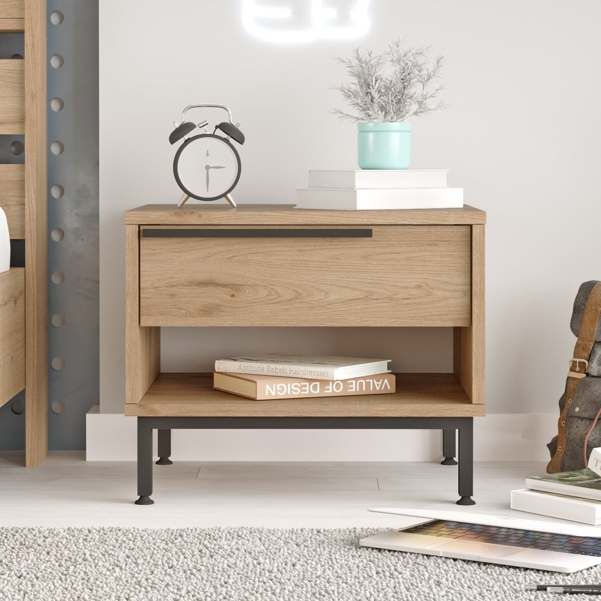 Nordic Wooden Bedside Table - Urban Lifestyle General Trading LLC