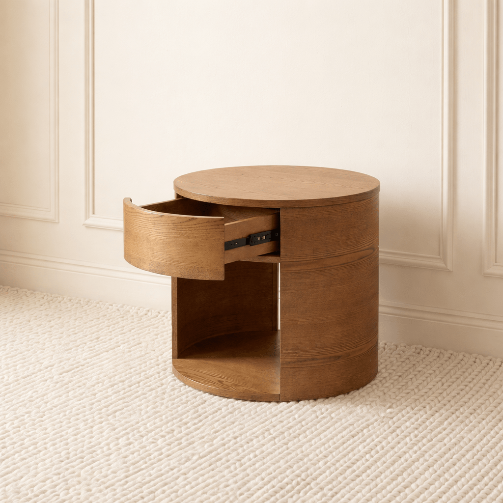 Otto Wood Bedside Table Brown - Urban Lifestyle