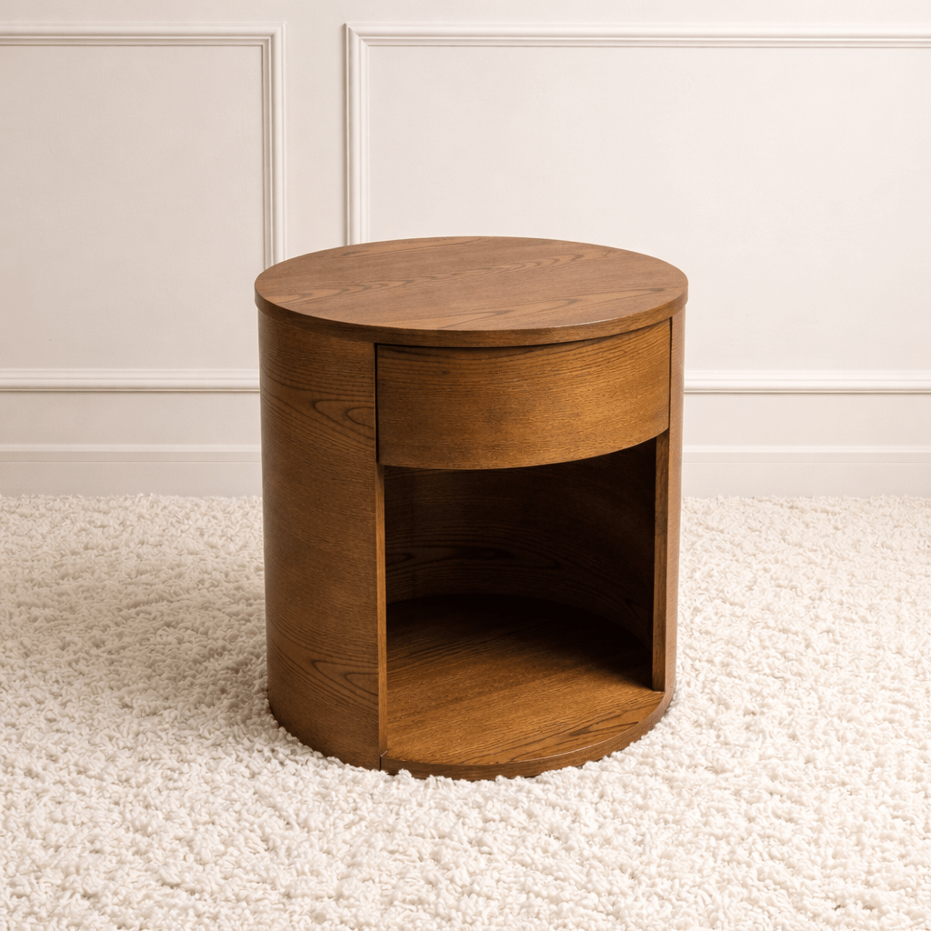 Otto Wood Bedside Table Brown - Urban Lifestyle