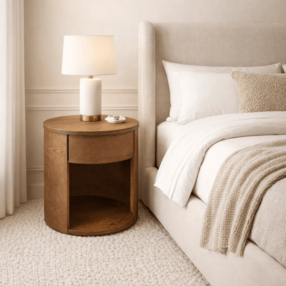 Otto Wood Bedside Table Brown - Urban Lifestyle