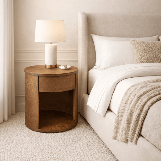 Otto Wood Bedside Table Brown - Urban Lifestyle