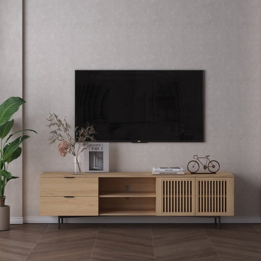 Parker Tv Unit Oak 200cm - Urban Lifestyle Furniture Trading LLC