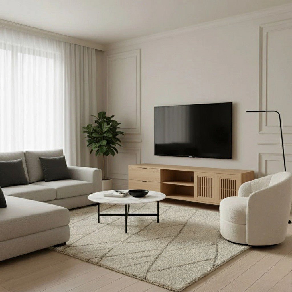 Parker Tv Unit Oak 200cm - Summer Offer - Urban Lifestyle Furniture