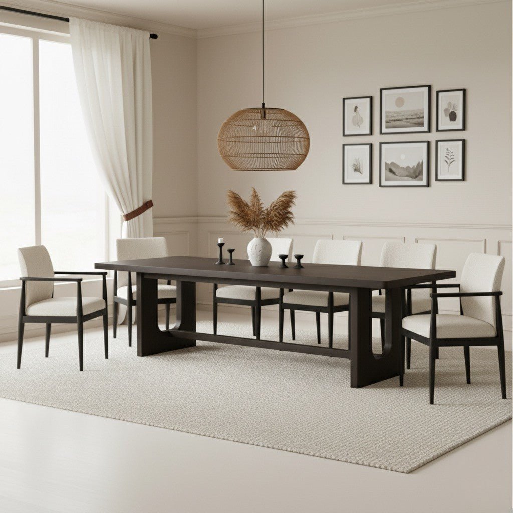 Peru 6 - Seater Dining Table Black - Urban Lifestyle Furniture