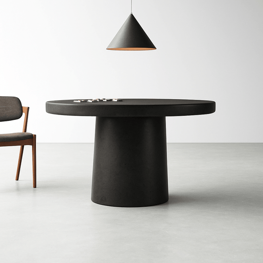 Porto Concrete Indoor/Outdoor Dining Table Black - Urban Lifestyle Furniture