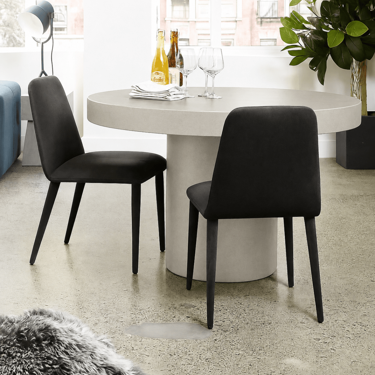 Porto Concrete Indoor/Outdoor Dining Table Grey - Urban Lifestyle
