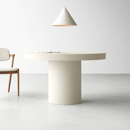 Porto Concrete Indoor/Outdoor Dining Table Sand - Urban Lifestyle Furniture