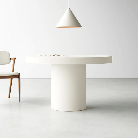 Porto Concrete Indoor/Outdoor Dining Table White - Urban Lifestyle Furniture