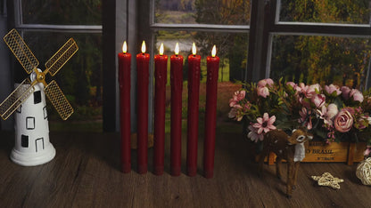 6 PCS Flameless 3D touch true wax Candle Romantic Red