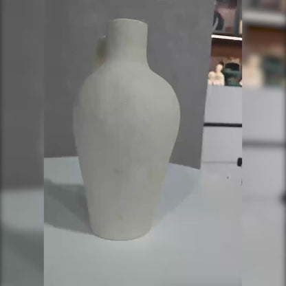 1pc Ceramic Rustic Farmhouse Vase With Handle