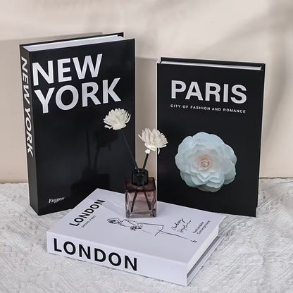 Set of 3 Decorative City Fake Books - Urban Lifestyle General Trading LLC