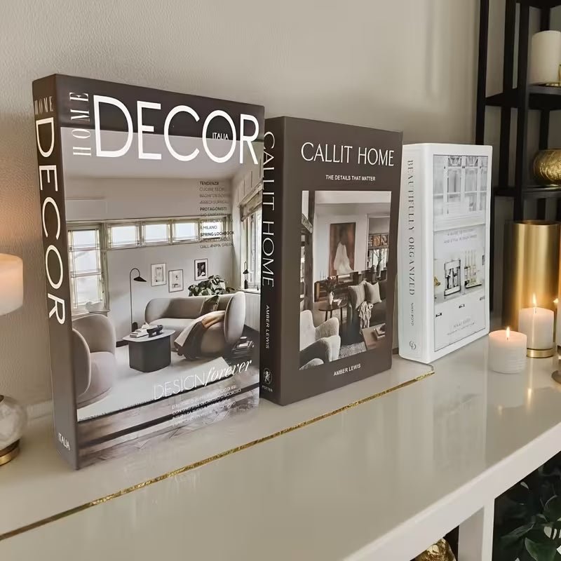 Set of 3 Decorative Interior Design Books - Urban Lifestyle General Trading LLC