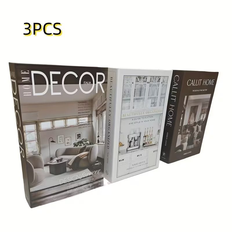 Set of 3 Decorative Interior Design Books - Urban Lifestyle General Trading LLC