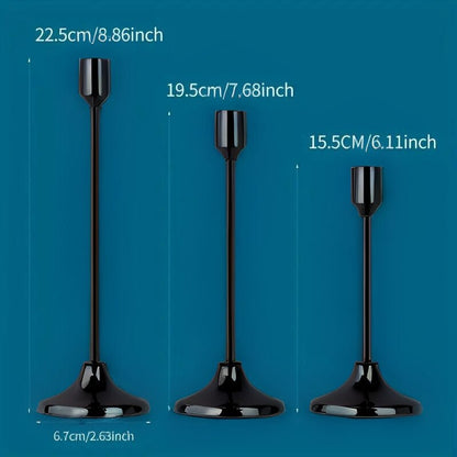 Set Of 6 Candle Holders, Black - Urban Lifestyle Furniture Trading LLC