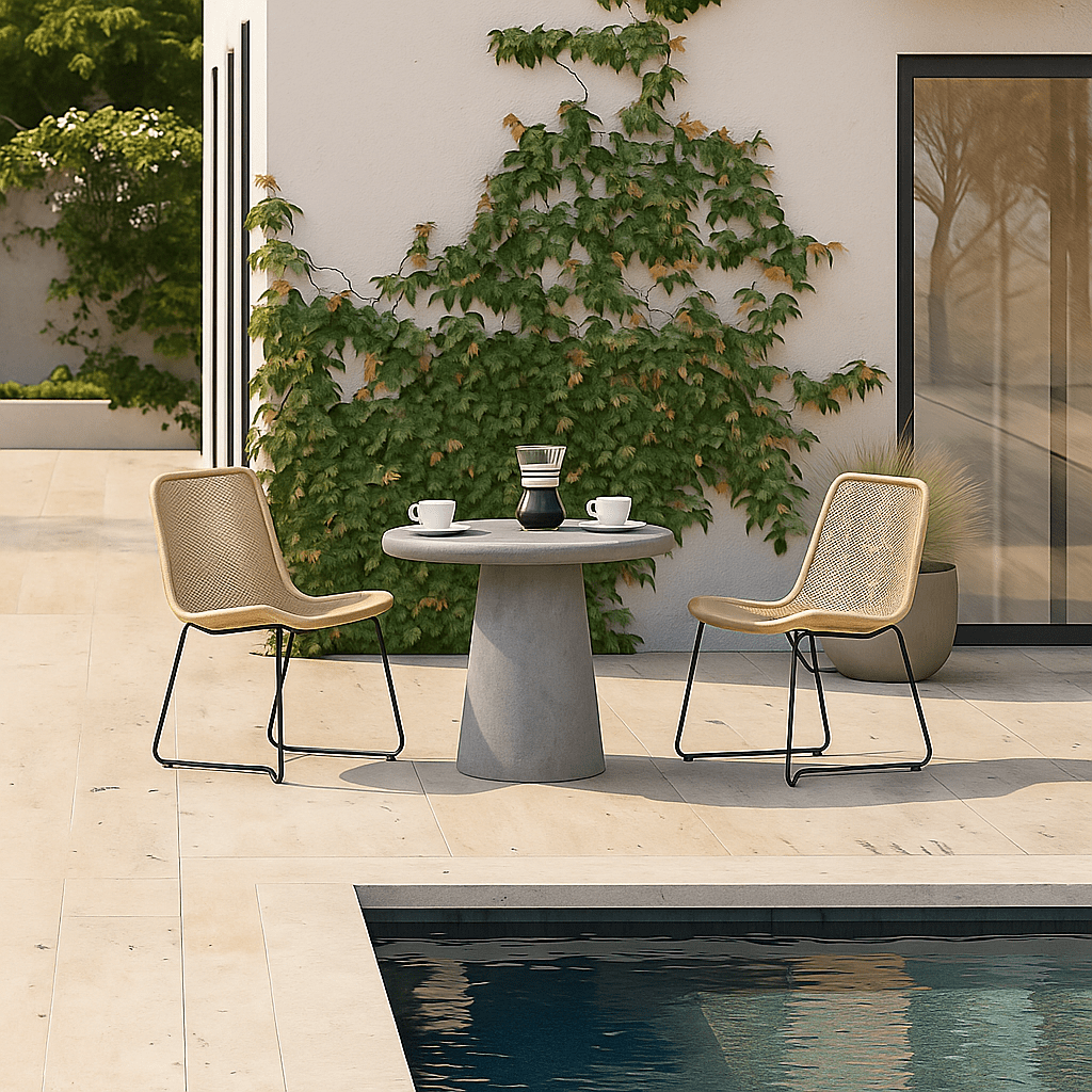 Slope Concrete Indoor/Outdoor Dining Table Grey - Urban Lifestyle Furniture