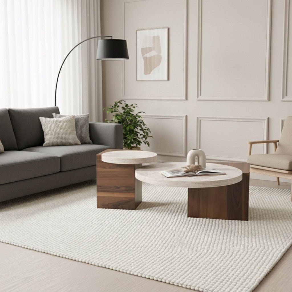 Supreme Coffee Table Set Walnut - Urban Lifestyle Furniture