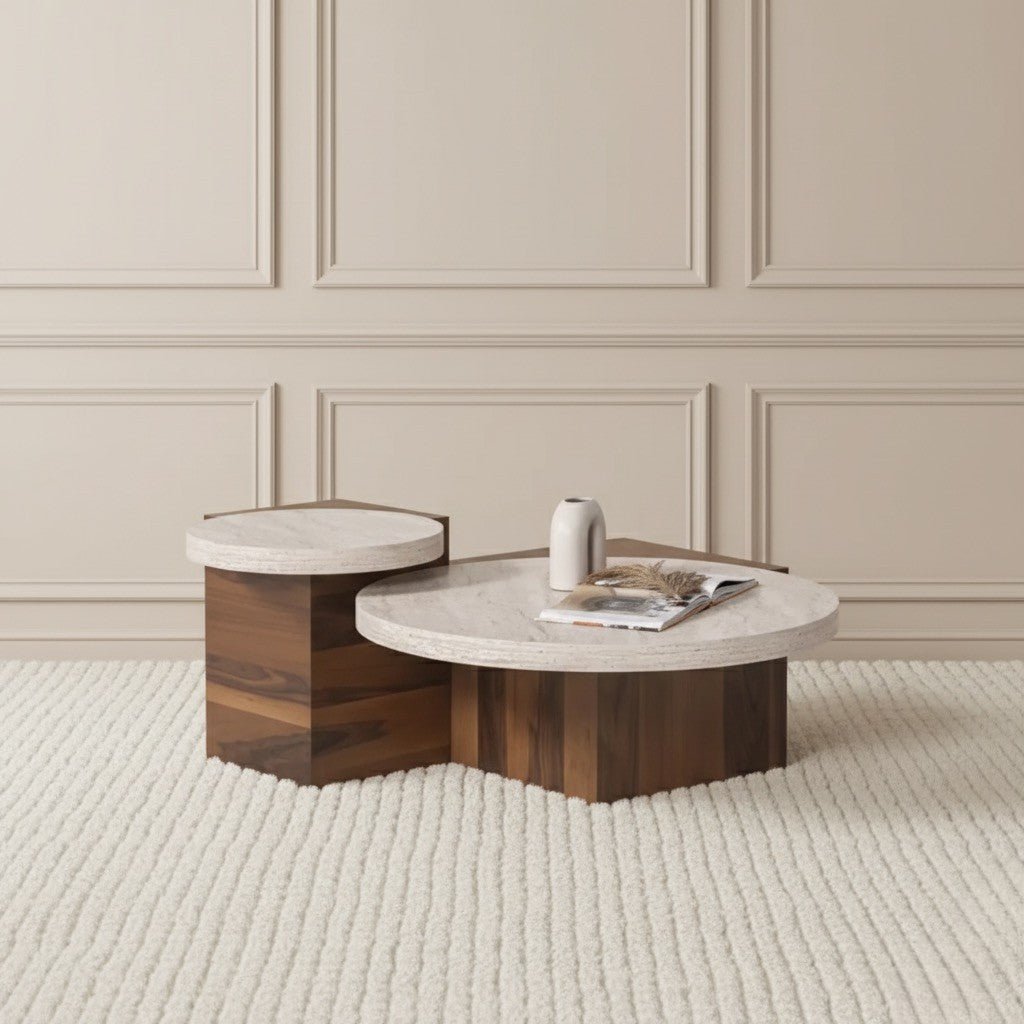 Supreme Coffee Table Set Walnut - Urban Lifestyle Furniture
