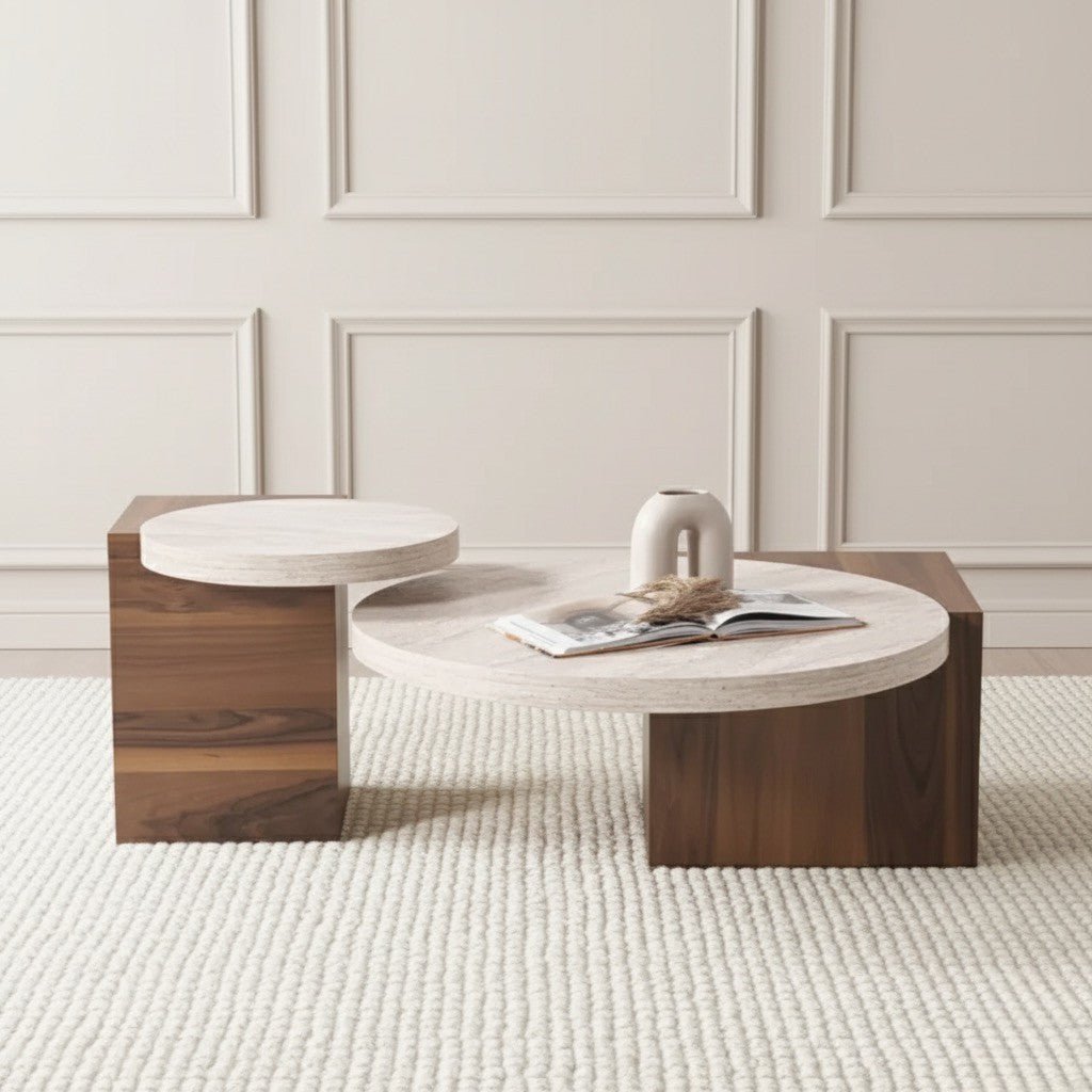 Supreme Coffee Table Set Walnut - Urban Lifestyle Furniture