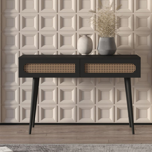 Sura Rattan Console Table Black - Urban Lifestyle Furniture Trading LLC
