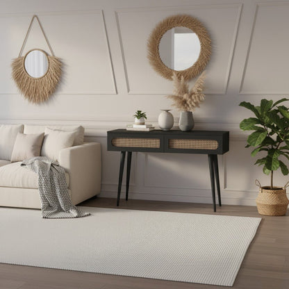 Sura Rattan Console Table Black - Summer Offer - Urban Lifestyle Furniture